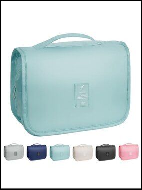 Hanging Travel Toiletry Bag Organizer for Women Men Compact Polyester
